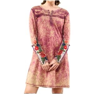 Aratta Silent Journey Under The Moon Light Tunic Dress Women Size S Fairy Grunge